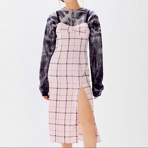 UO Cher satin midi dress